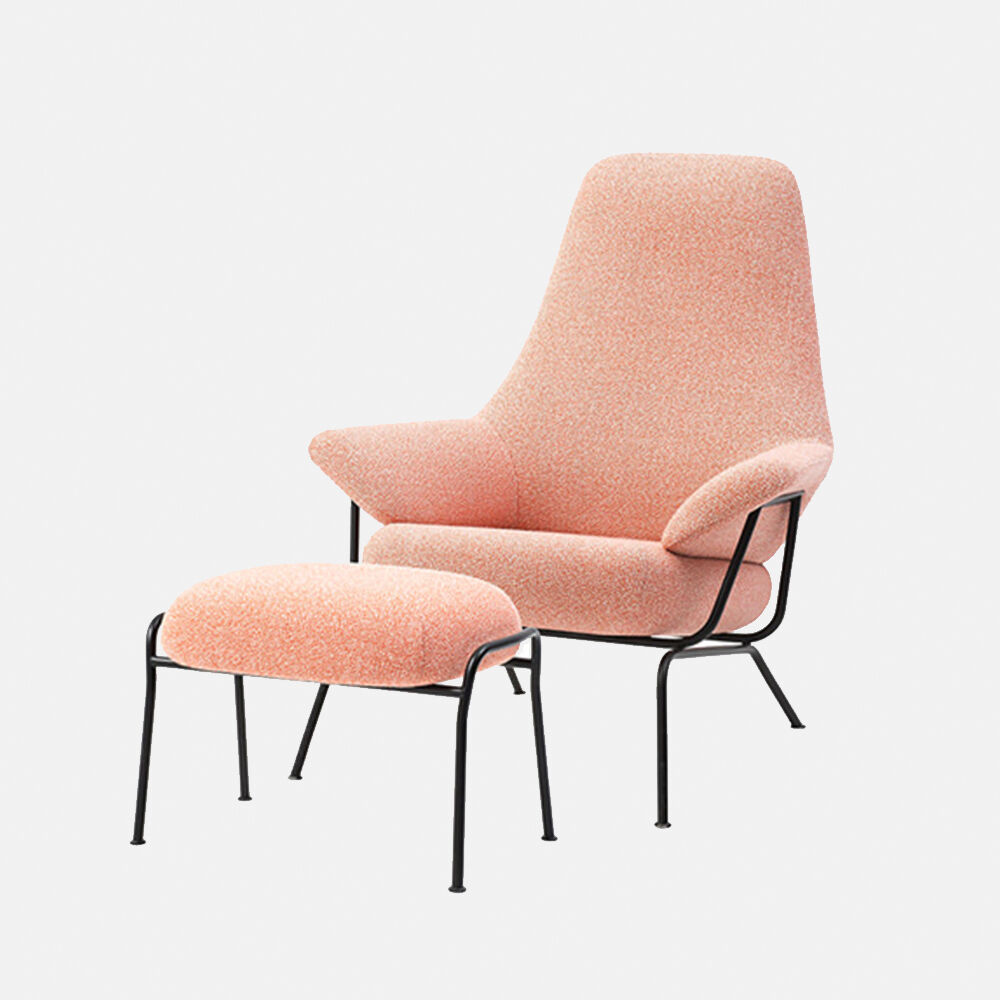 [HEM] Hai Chair + Ottoman Melange Coral (20030)