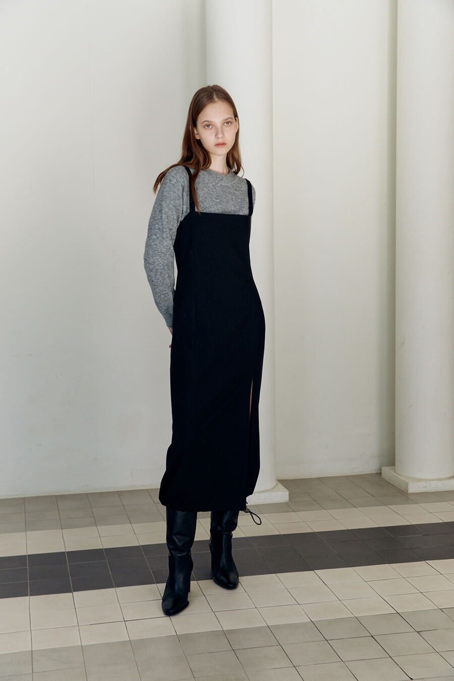 DRAW STRING STRAP DRESS BLACK 감도 깊은 취향 셀렉트샵 29CM