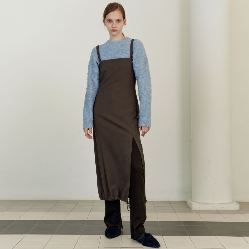 DRAW STRING STRAP DRESS BROWN 감도 깊은 취향 셀렉트샵 29CM