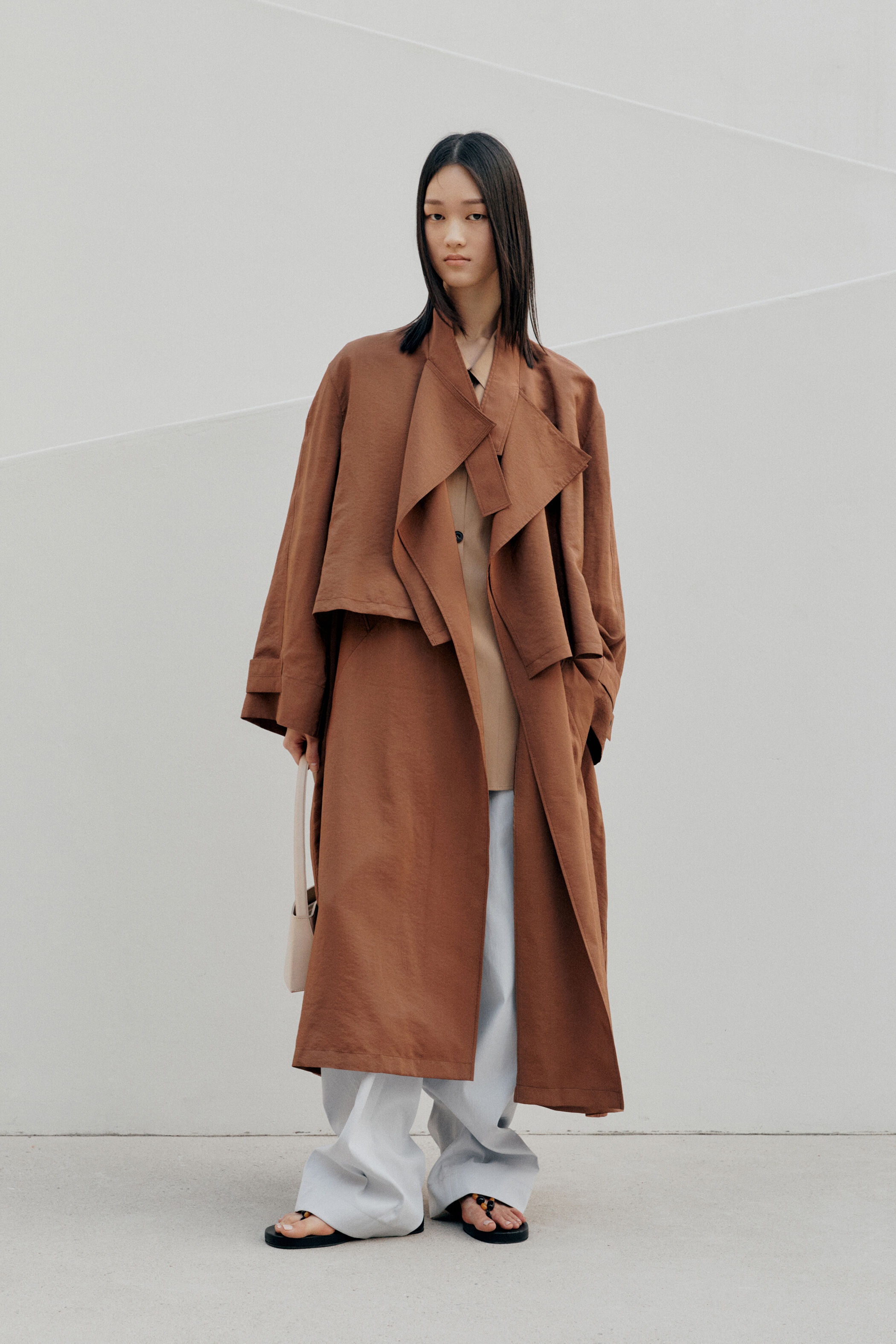22SS DOUBLE COLLAR TRENCH COAT - BROWN - 감도 깊은 취향