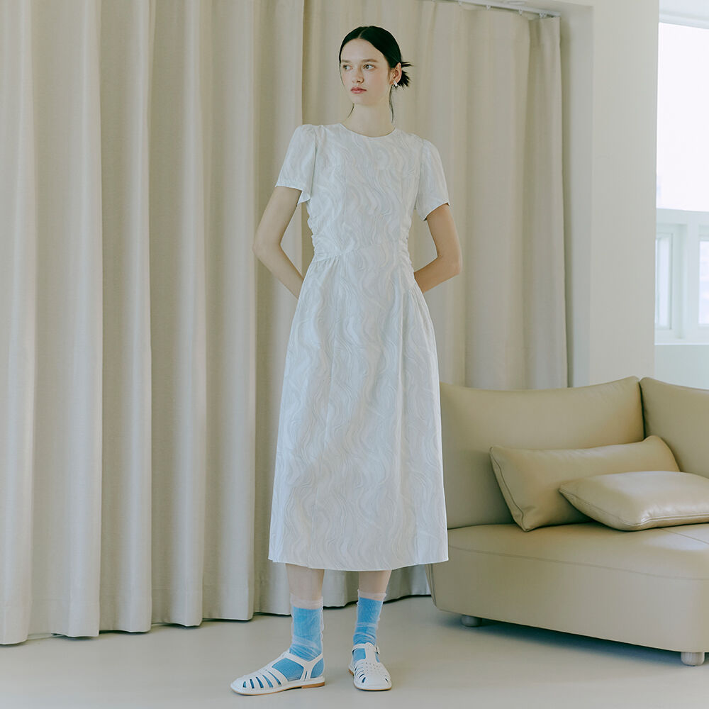 ワンピース ETMON Side Shirring Dress, Pale Green Side Shirring Dress, Blue Green - 감도 깊은 취향 셀렉트샵 29CM