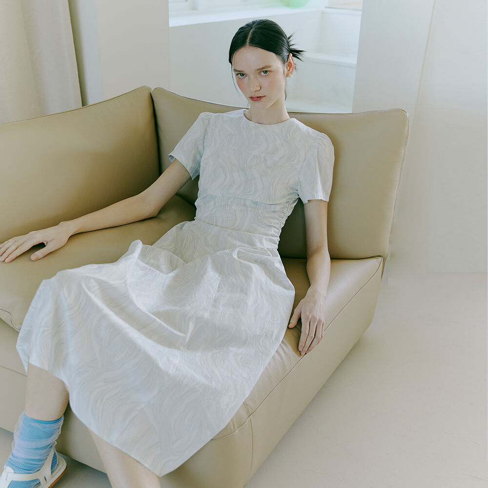 ワンピース ETMON Side Shirring Dress, Pale Green Side Shirring Dress, Pale Green - 감도 깊은 취향 셀렉트샵 29CM