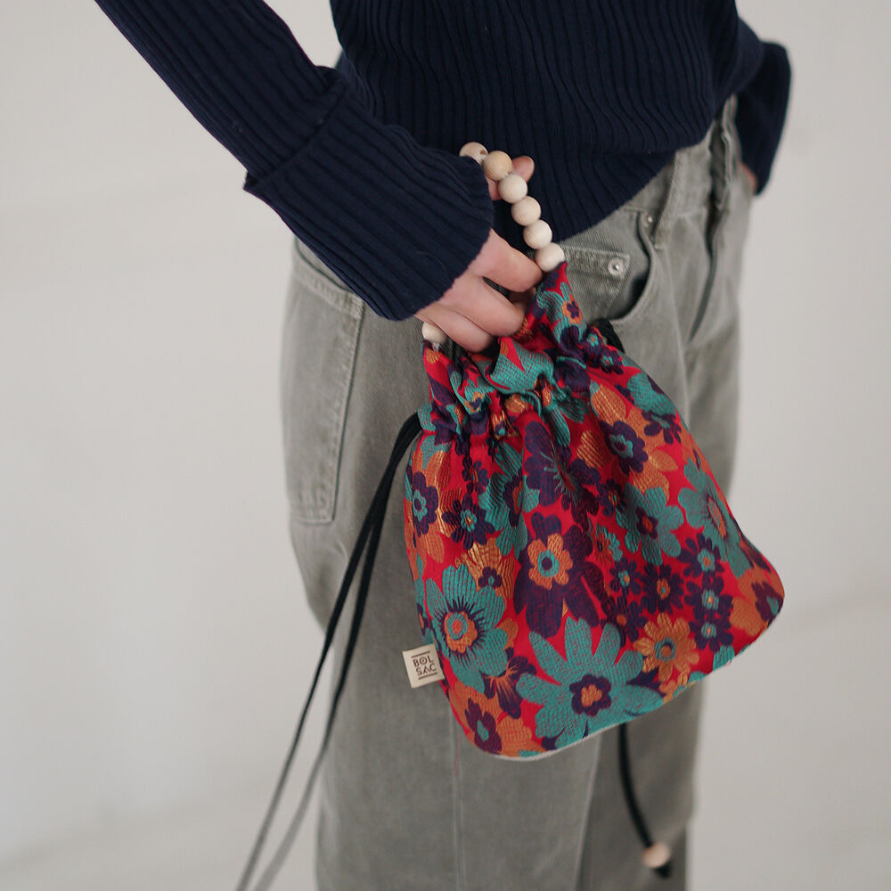【BOLSAC】poppy bucket bag_white flower MUSINSA公式 | BOLSAC poppy bucket bag - white flower