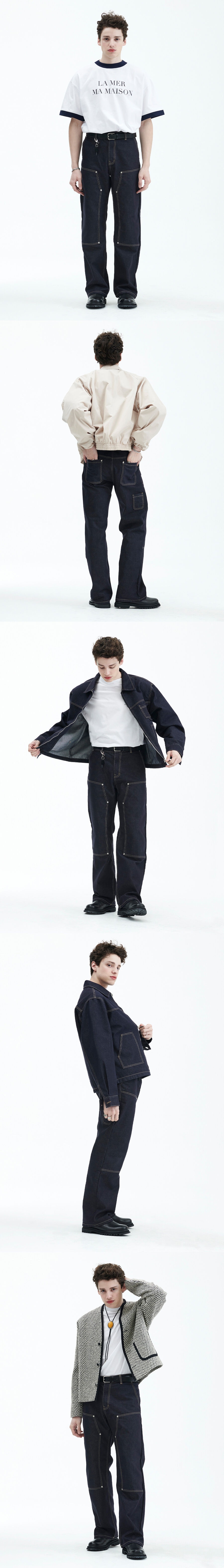 LA MER MA MAISON] DOUBLE-NEE DENIM PANTS INDIGO BLUE - 감도 깊은 취향 셀렉트샵 29CM