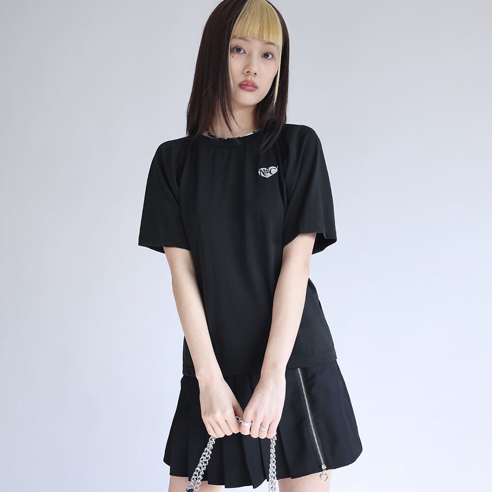 ★NOFFICIALNOFFICE★LAYERED BOLERO HALF SLEEVES T★正規品 LAYERED BOLERO HALF SLEEVES T-SHIRT BLACK - 감도 깊은 취향
