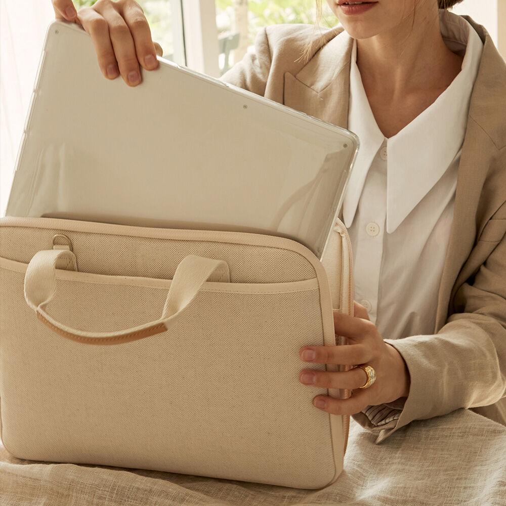 OLA] Jute Leather Laptop Bag 13/15 inch - 감도 깊은 취향