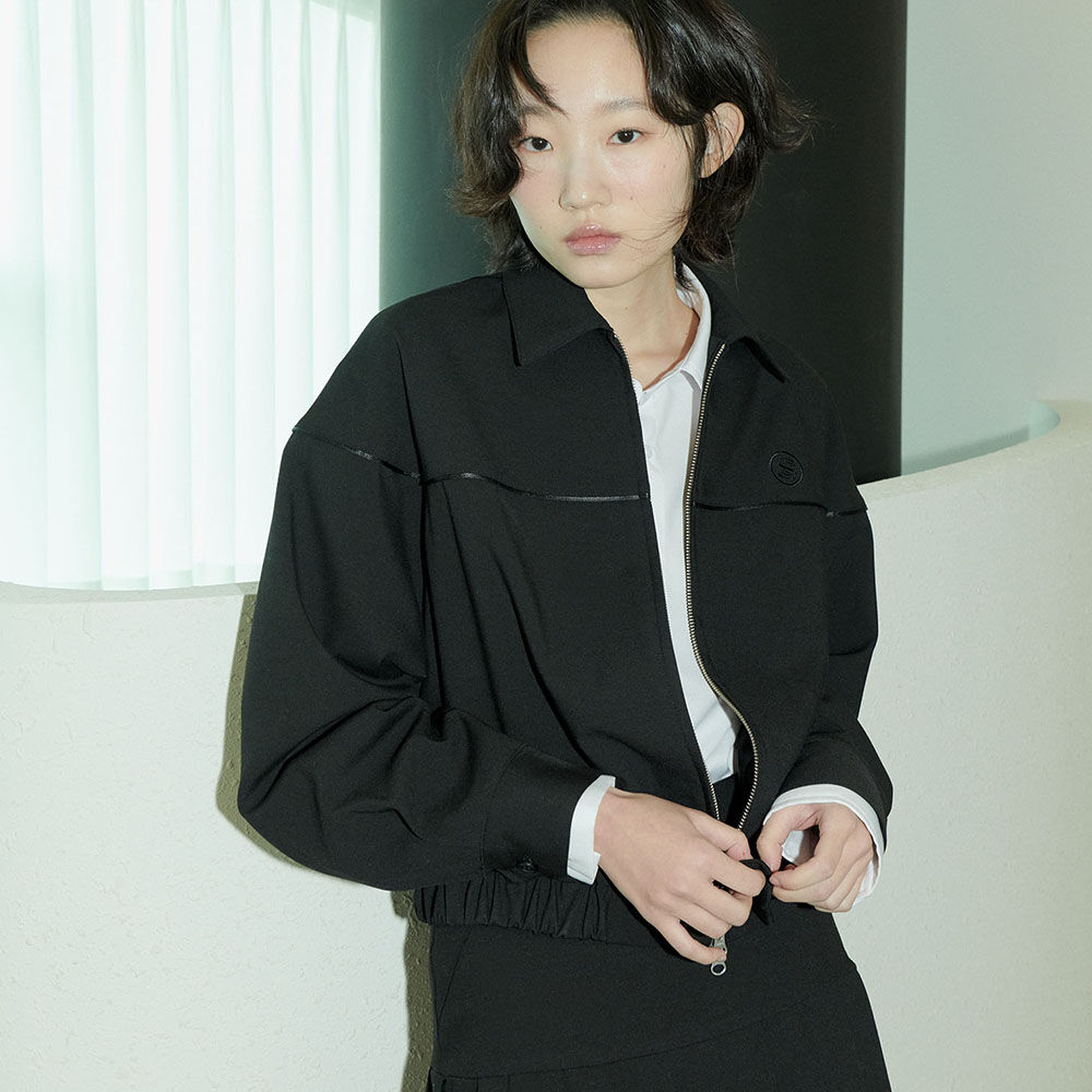 ジャケット AVANDRESS Jaya Crop Jacket CHARCOAL Colour Block Cropped Windbreaker | boohoo