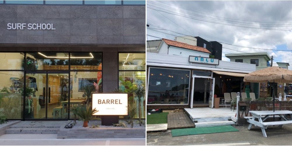 *배럴서프스쿨*
• 서핑존 : 인구 해변
• 운영 시간 : 9AM - 6PM

[상품명 / 정상가&할인가]
• 입문 강습(1인/보드, 슈트 렌탈 포함) : 80,000원 > 56,000원 (30% 할인)
• 1대1 개인 강습 : 150,000원 > 105,000원 (30% 할인)
• 2대1 개인 강습 : 120,000원 > 84,000원 (30% 할인)
• 보드 대여 : 30,000원 > 21,000원 (30% 할인)
• 슈트 대여(5mm) : 15,000원 > 10,500원 (30% 할인)
• 슈트 대여(3mm) : 10,000원 > 7,000원 (30% 할인)

[예약 / 이용시간]
• 사전 예약 필수 : 0505-1316-3195 (10시/13시/15시)
• 할인 적용 : 업체 방문 시 브리드호텔 예약톡 제시 (현장결제)
• 입문 강습 : 1시간 30분 / 강습 이후 17시까지 자유 서핑
• 개인 강습 : 2시간 / 강습 이후 17시까지 자유 서핑
• 연중무휴

*나루서프*
• 서핑존 : 죽도 해변
• 운영 시간 : 10AM - 7PM

[상품명 / 정상가&할인가]
• 입문 강습(1인/보드, 슈트 렌탈 포함) : 80,000원 > 64,000원 (20% 할인)
• 1대1 개인 강습 : 150,000원 > 120,000원 (20% 할인)
• 2대1 개인 강습 : 120,000원 > 96,000원 (20% 할인)
• 3대1 개인 강습 : 100,000원 > 80,000원 (20% 할인)

[예약 / 이용시간]
• 사전예약 필수 : 0505-1358-4095 (10시/13시/15시)
• 할인 적용 : 업체 방문 시 브리드호텔 예약톡 제시 (현장결제)
• 입문 강습 : 1시간 30분 / 강습 이후 일몰 전까지 자유서핑
• 개인 강습 : 2시간 / 강습 이후 일몰 전까지 자유서핑
• 연중무휴 (3월 내부 공사로, 4월 1일부터 정상이용 가능)

- 방문 전 사전예약, 할인된 금액으로 현장에서 결제 진행해 주시면 됩니다.