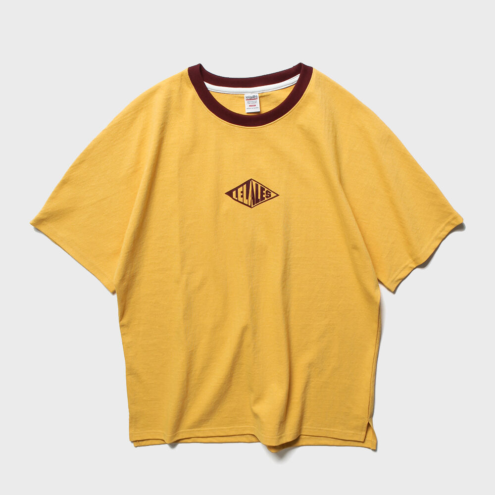 ◆UMBRO◆ UMBRO X MOONSUN Ringer Lettering Short Sleeve T-Sh Umbro x MOONSUN Ringer Lettering T-Shirt / Yellow - 감도