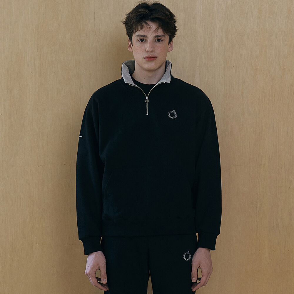 [Clove]★24FW★韓国人気★Logo Fleece Half-zip_Men LOS FELIZ FLEECE HALF ZIP MOCK NECK | Lucky Brand