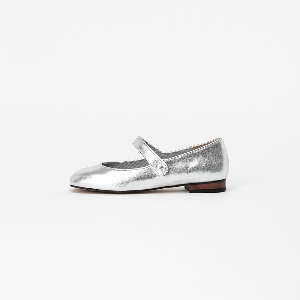 Flat deals silver shoes