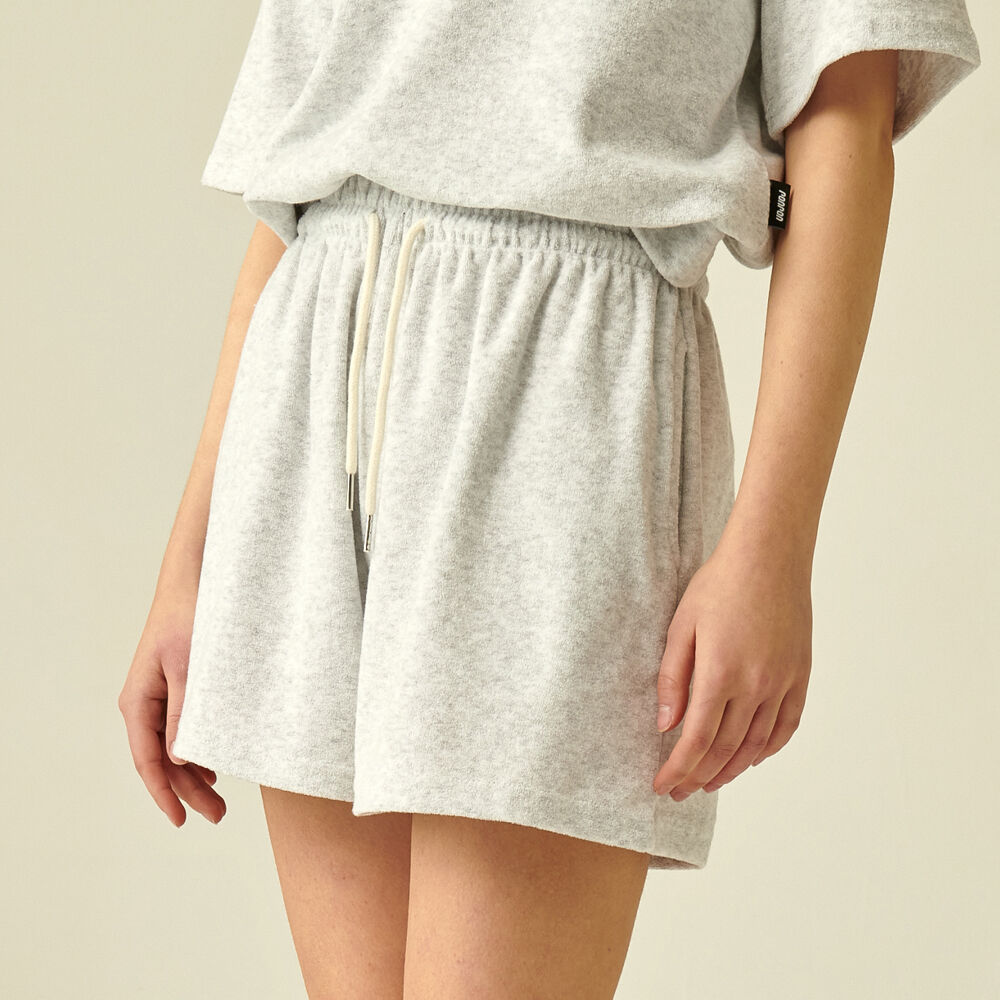 TERRY BANDING SHORTS WHITE MELANGE - 감도 깊은 취향 셀렉트샵
