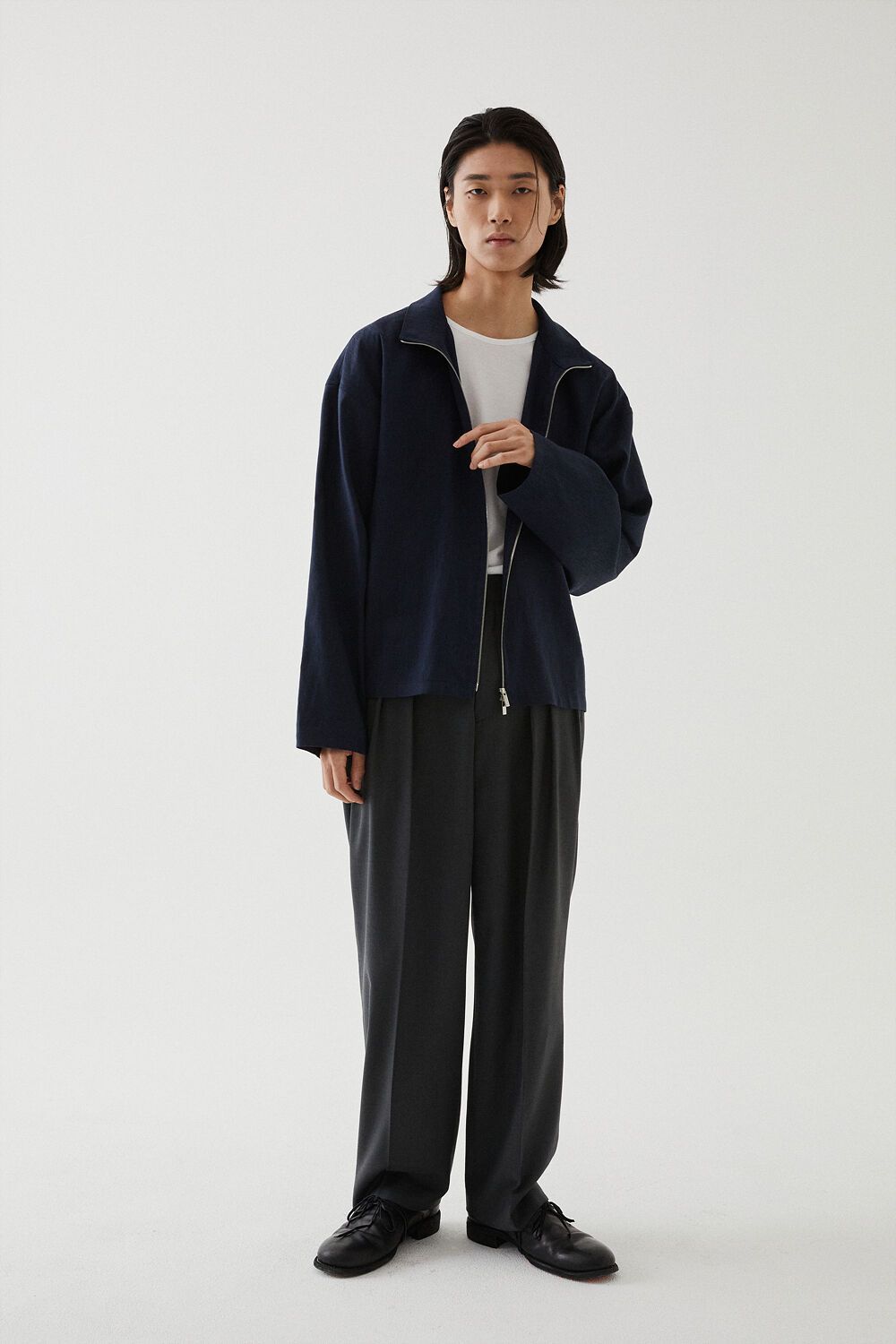 LINEN ZIPUP JACKET (DARK NAVY) 감도 깊은 취향 셀렉트샵 29CM