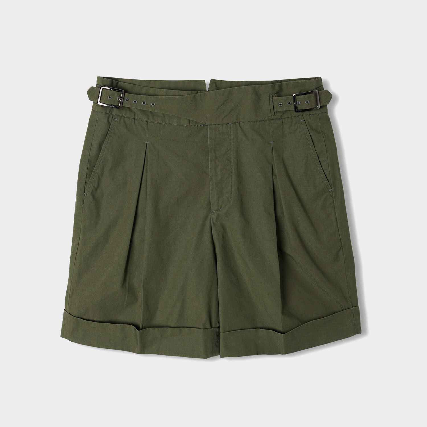 SAENGINSTUDIO】RUFFLE COTTON VELVET CULOTTE PANTS★韓国商品 RUFFLE COTTON VELVET CULOTTE PANTS - OLIVE - 감도 깊은 취향