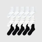 [무료배송][10PACK] 1507 모노 트라우져 하프 삭스 - 스노우화이트/화이트/블랙