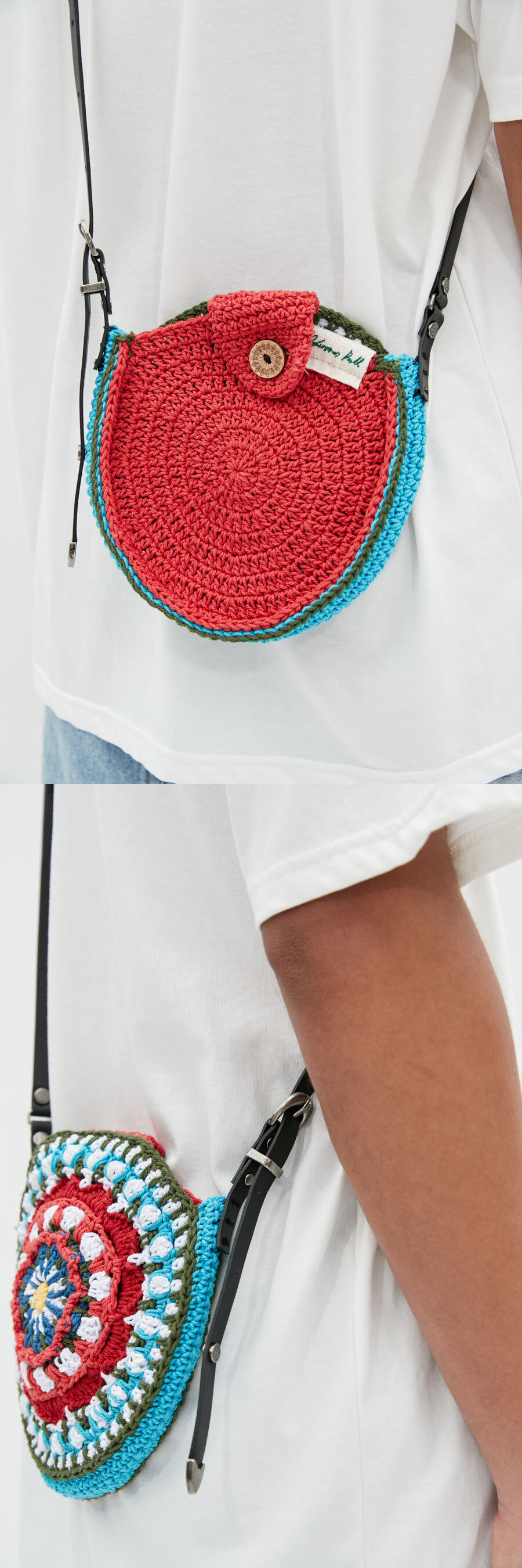 (ESSENTIAL) UNISEX HAND CROCHET TAMBOURINE BAG aaa302u(BLUE/ 감도 깊은 취향