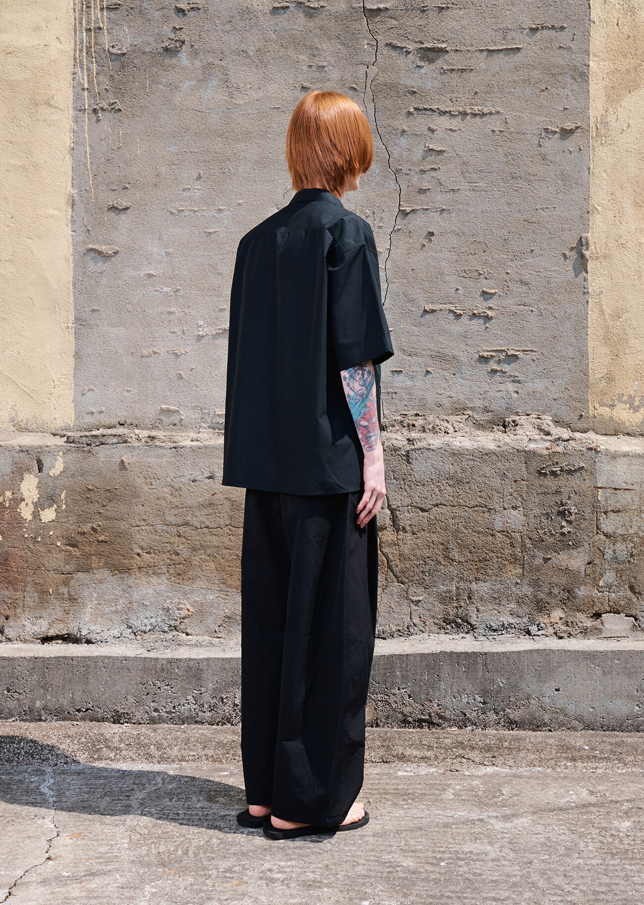 日本製 2ウェイ SHAREEF シャリーフ RAYON GABARDINE WIDE PANTS