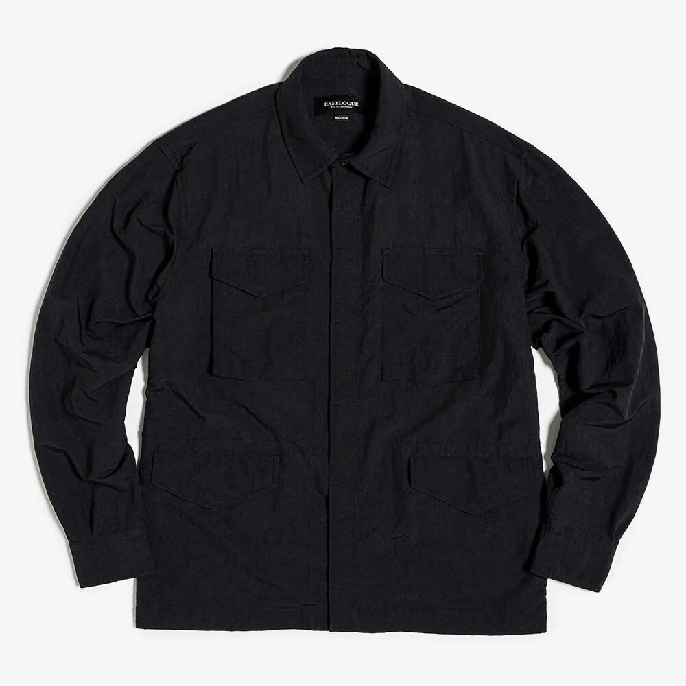 WASH LEATHER M-65 JACKET / BLK