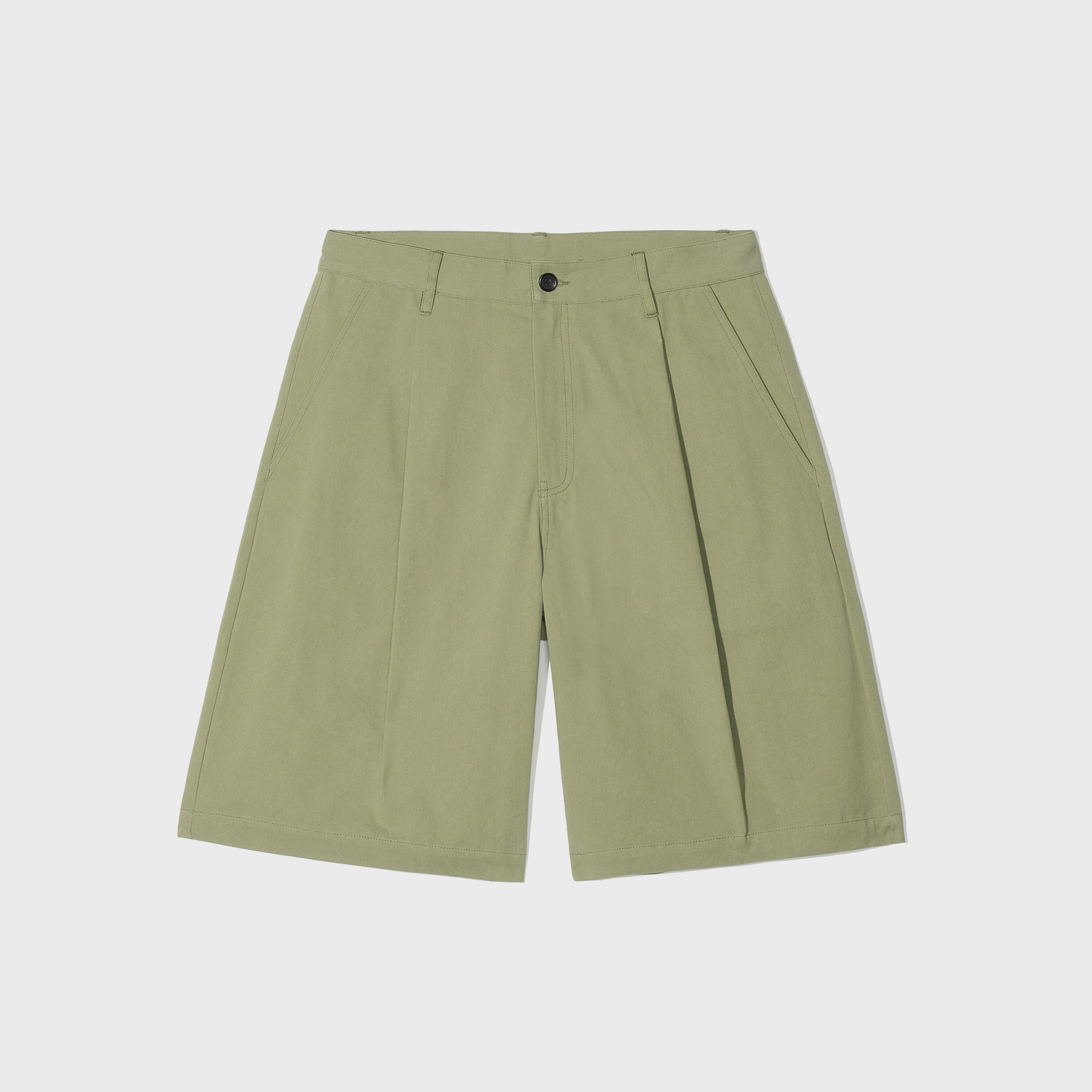 Pintuck Wide Bermuda Pants Khaki - 감도 깊은 취향 셀렉트샵 29CM