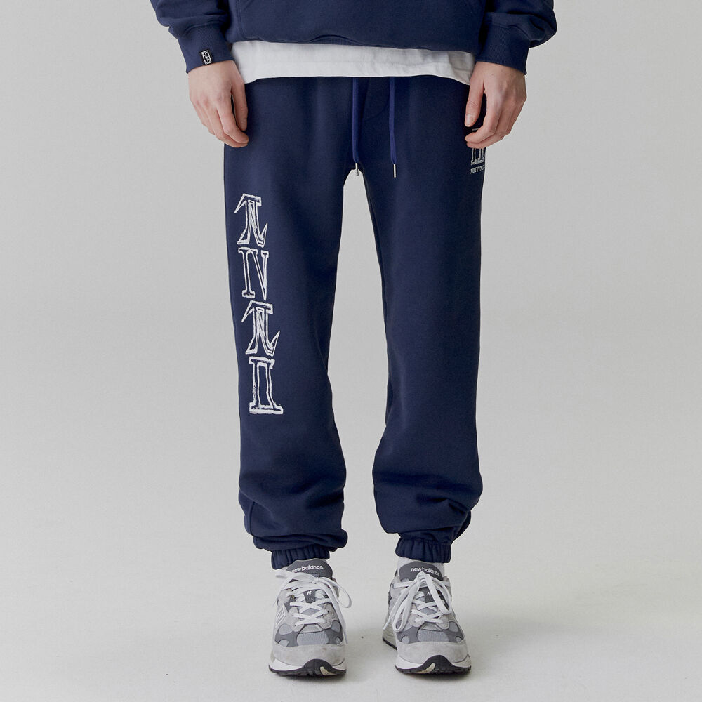 D Brush Logo Jogger Pants - Navy - 감도 깊은 취향 셀렉트샵 29CM