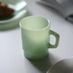 베이직 밀크글라스 머그컵 민트