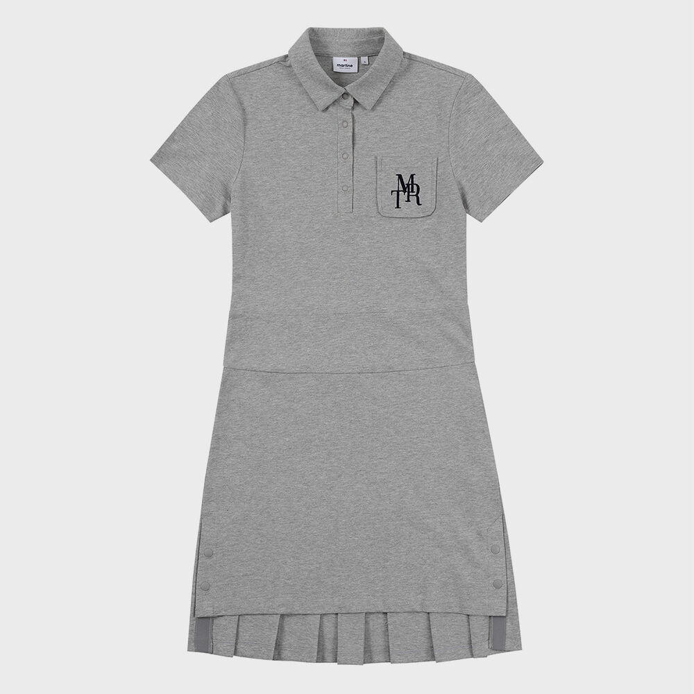 24SS clove] Seersucker Polo Dress (Blue) - 감도 깊은 취향