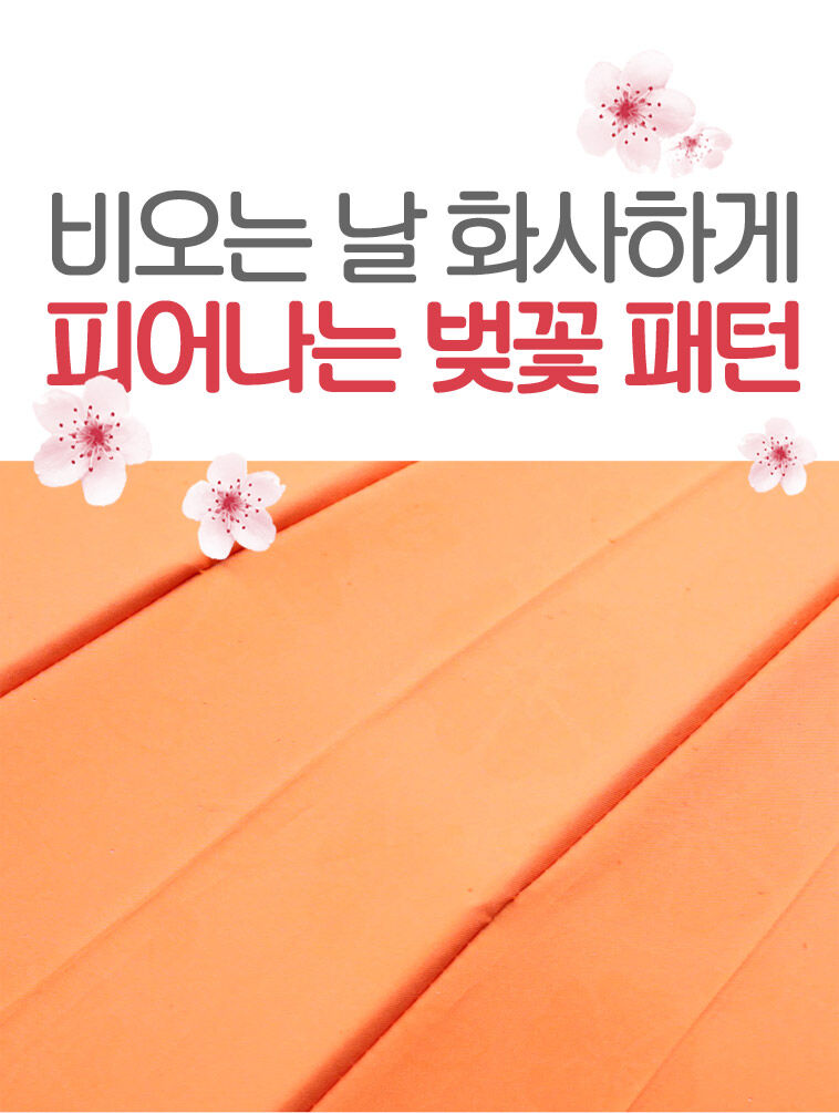 비가 오면 꽃이 피는 24k 벚꽃 자동장우산 상세 이미지 3