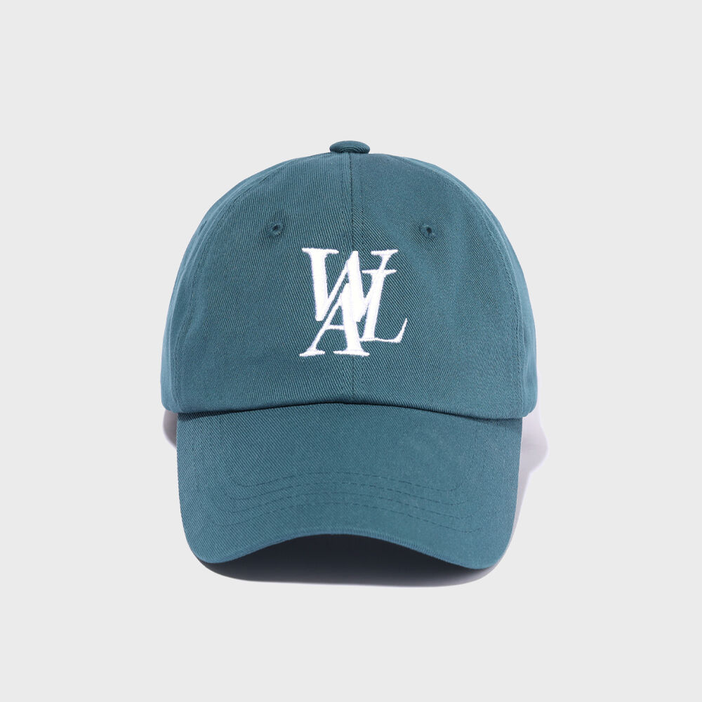 キャップ WOOALONG Deep signature logo ball cap Coated DARK GREEN SF5 Deep signature logo ball cap - Coated DARK GREEN - 감도 깊은