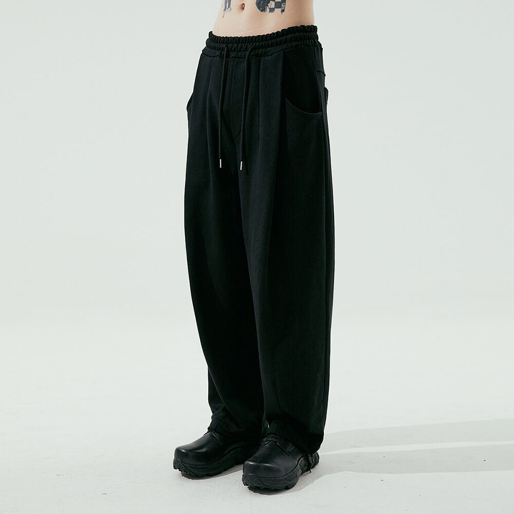 22 Graphic Printed Cotton Pants - Black - 감도 깊은 취향