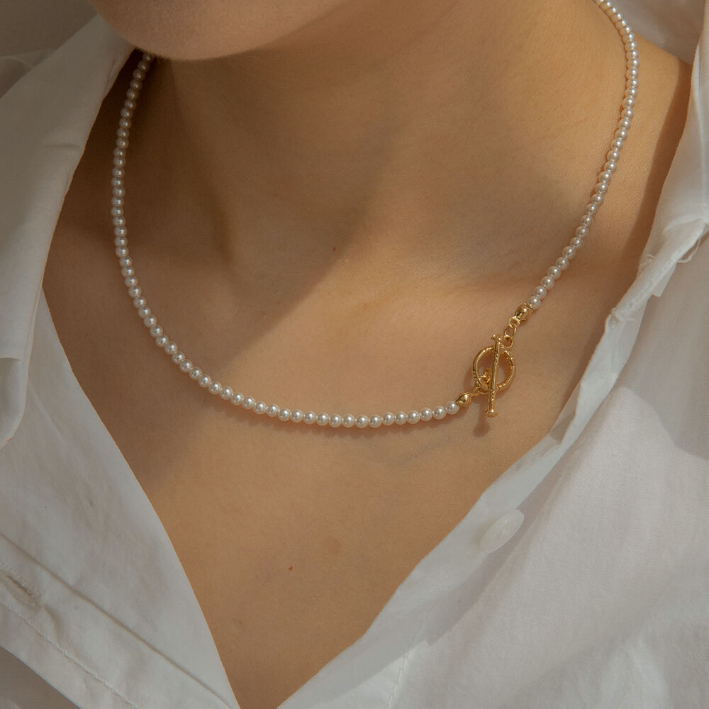 ●TATIANA● SILVER925 Opal Rough Heart Pearl Necklace NZ2033 SILVER925) Opal Rough Heart Pearl Necklace NZ2033 - 감도