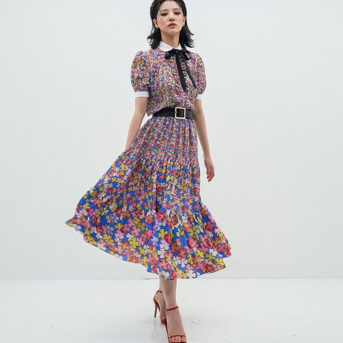 플라워 프린트 티어드 롱 스커트_UWSSS30 감도 깊은 취향 셀렉트샵 29CM