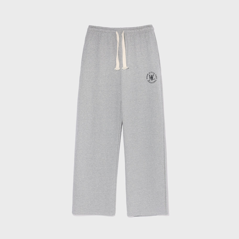 【WOOALONG】★Flor logo long wide pants WOOALONG】☆Flor logo long wide pants (WOOALONG/ボトムス