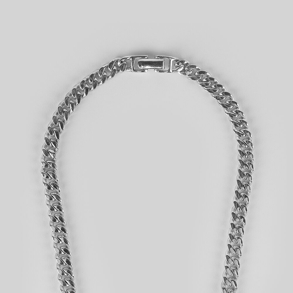 ネックレス・ペンダント QUARQOR 7503 silver925 NECKLACE 925 Sterling Silver Square Zircon Necklace Pendant With