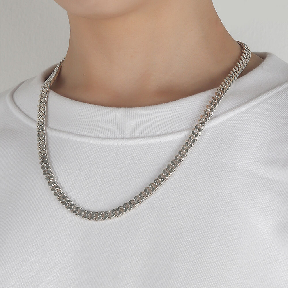 ネックレス・ペンダント QUARQOR 7503 silver925 NECKLACE 925 Sterling Silver Square Zircon Necklace Pendant With