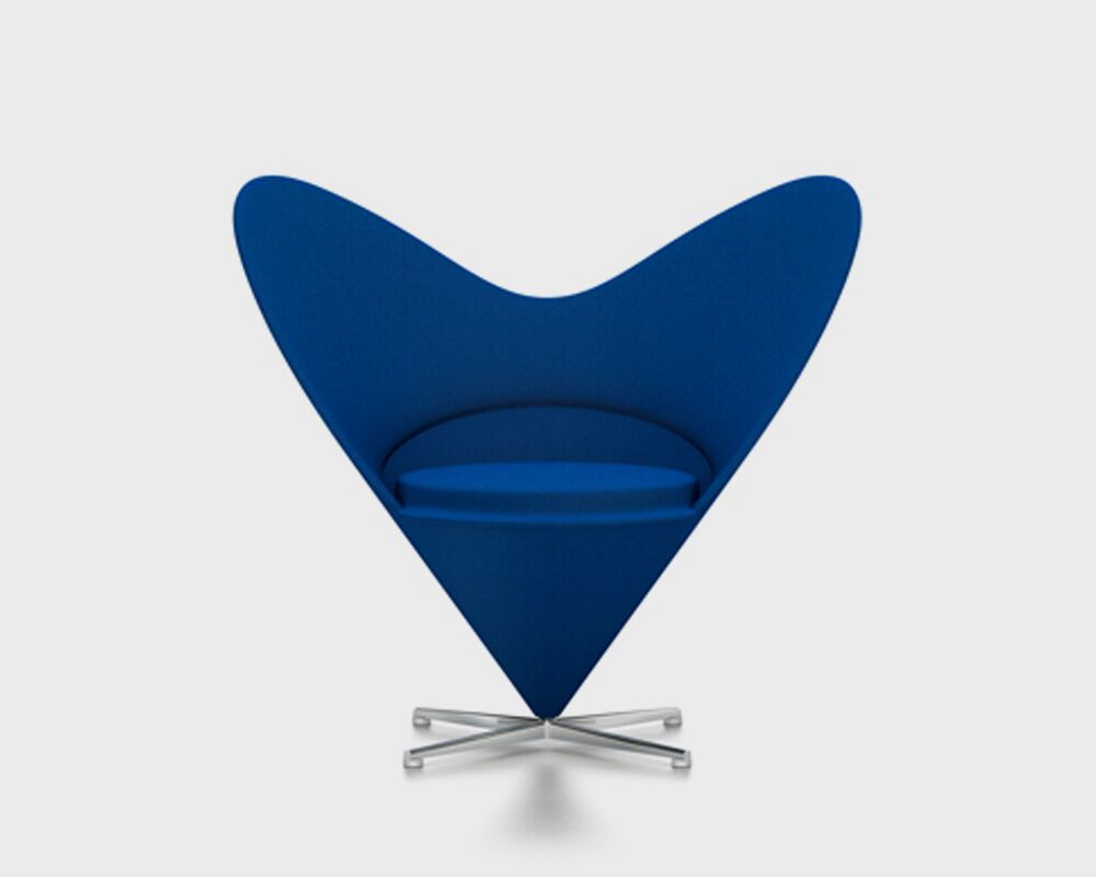 Heart Shaped Cone Chair - Red (Fabric : Tonus)
