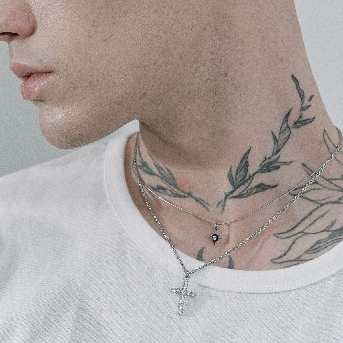NO.475 [BLACK] KNOT CROSS LEATHER NECKLACE - 감도 깊은 취향