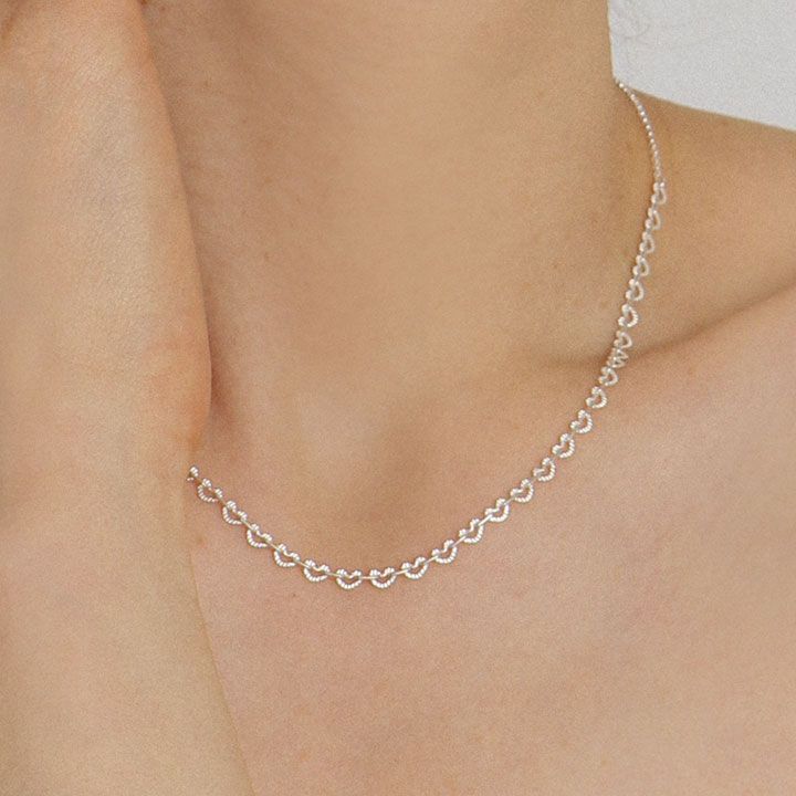 Lovely Heart Link Chain Silver Necklace In232 [Silver] 감도 깊은 취향 셀렉트샵 29CM
