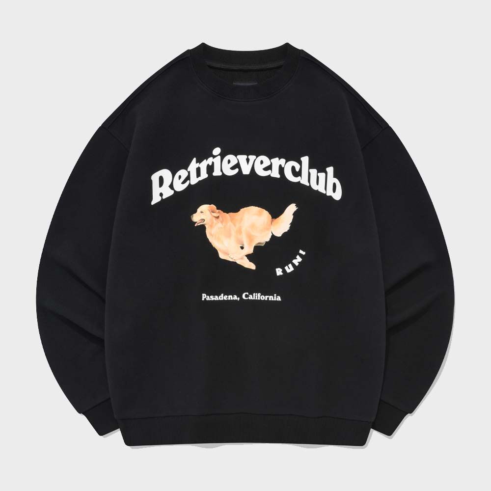 ★22-23FW新作★RETRIEVER CLUB★RUNNING RETRIEVER CREWNECK RUNNING RETRIEVER CREWNECK [MELANGE GRAY] - 감도 깊은 취향