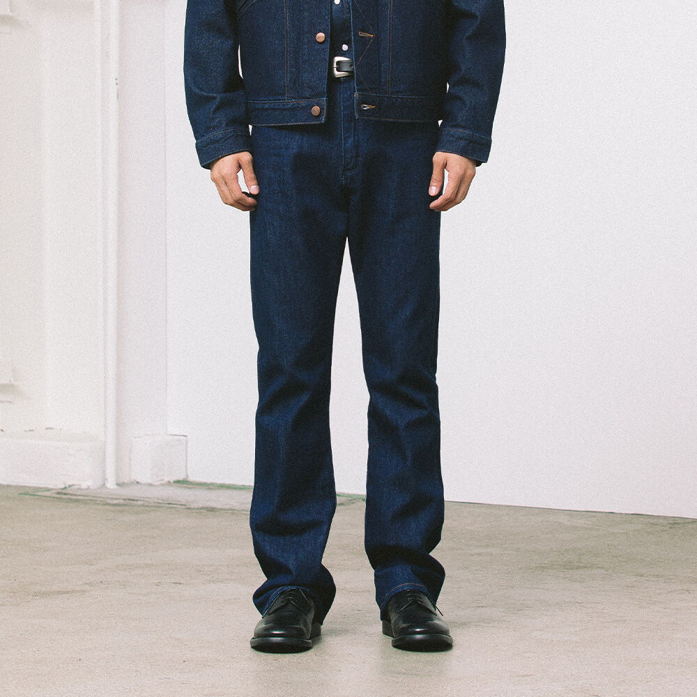 FRAY ORANGE STITCH DENIM PANTS INDIGO - 감도 깊은 취향
