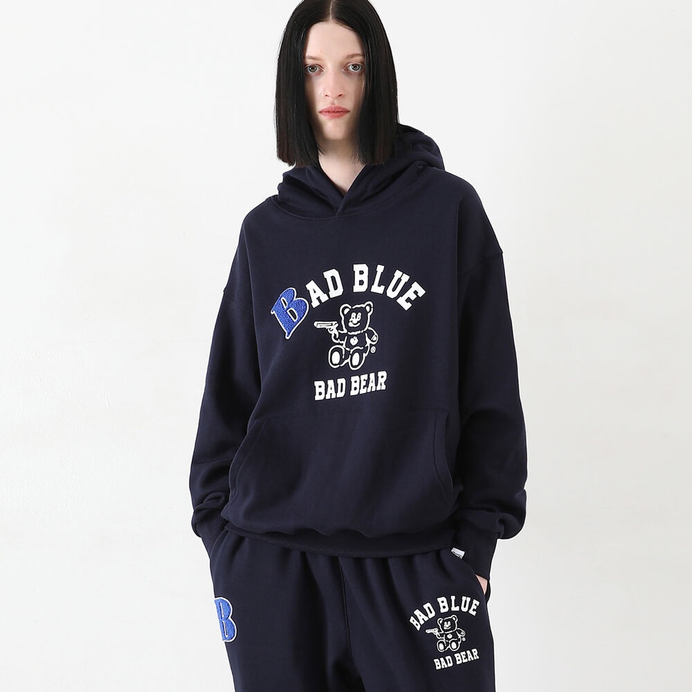 B Patch College Hoodie Navy - 감도 깊은 취향 셀렉트샵 29CM