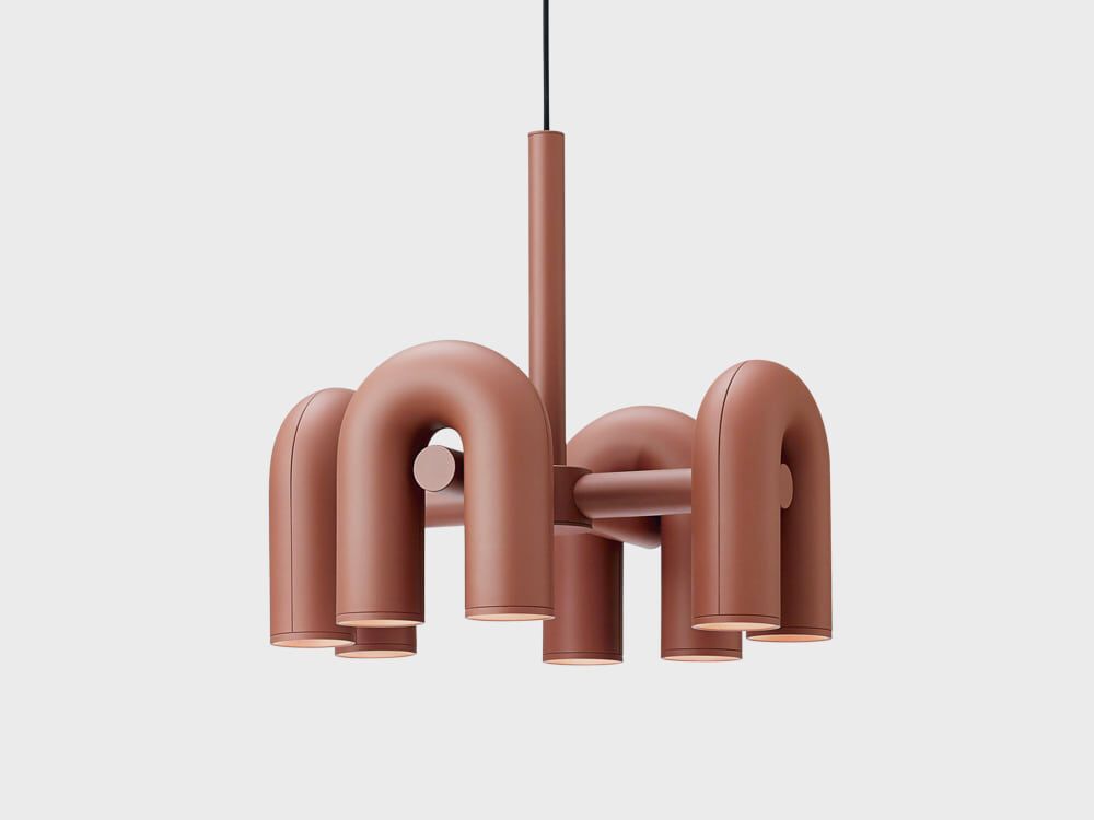 Cirkus Chandelier Pendant (Small, Terracotta)