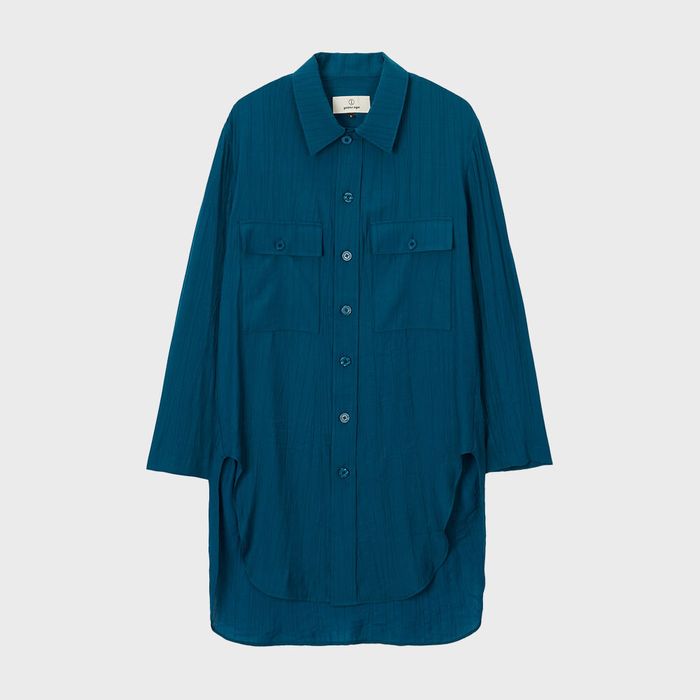 CREASE SILKY LONG SHIRTS JACKET 012 NAVY BLUE 감도 깊은 취향 셀렉트샵 29CM