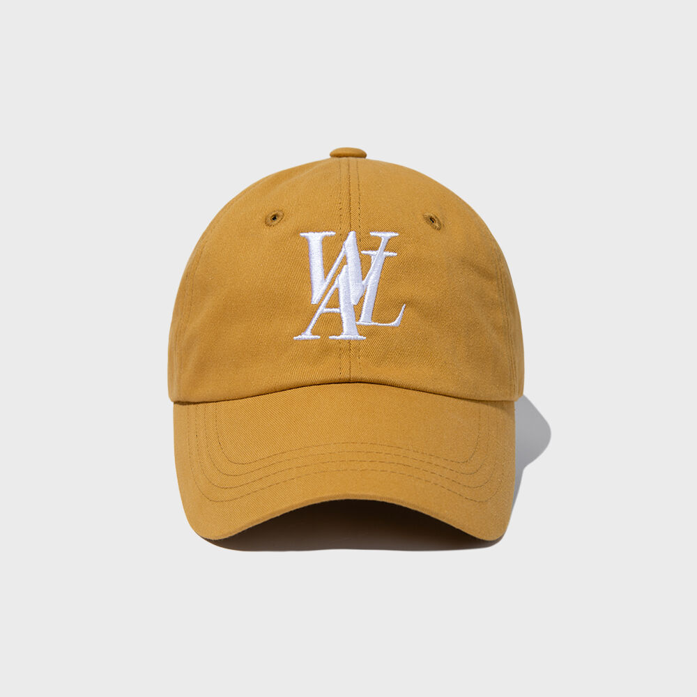 キャップ WOOALONG Signature Small Logo ball cap LIGHT YELLOW SF5AAC1 WOOALONG-Signature Small Logo ball cap - LIGHT YELLOW│삼성