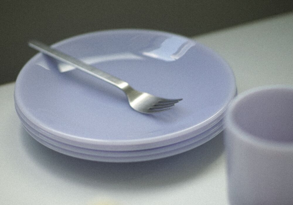 UNS Basic Milk Glass 7in. Plate Lilac