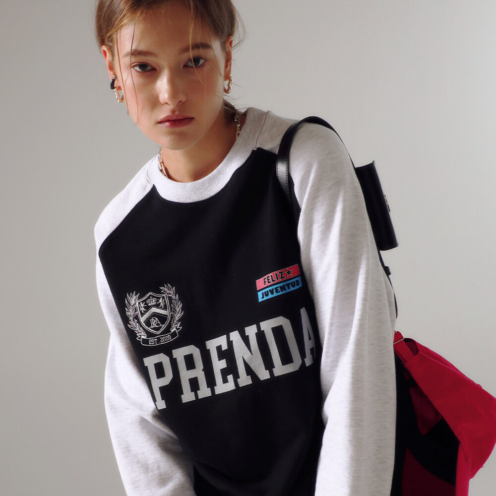 ◇PRENDA◇ JUVENTUD COMBINATION RAGLAN SWEATSHIRT HEATHER GR JUVENTUD COMBINATION RAGLAN SWEATSHIRT HEATHER GRAY