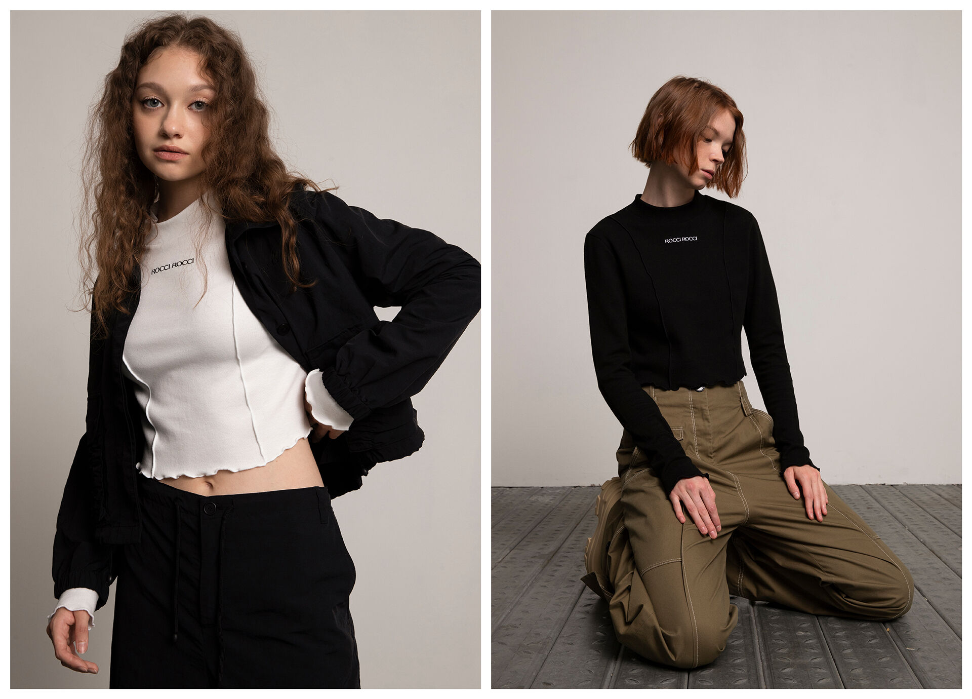 ●ROCCI ROCCI●CUTTING HALF TURTLE NECK LONG SLEEVE 3色 長袖 ○ROCCI ROCCI○CUTTING HALF TURTLE NECK LONG SLEEVE 3色 長袖