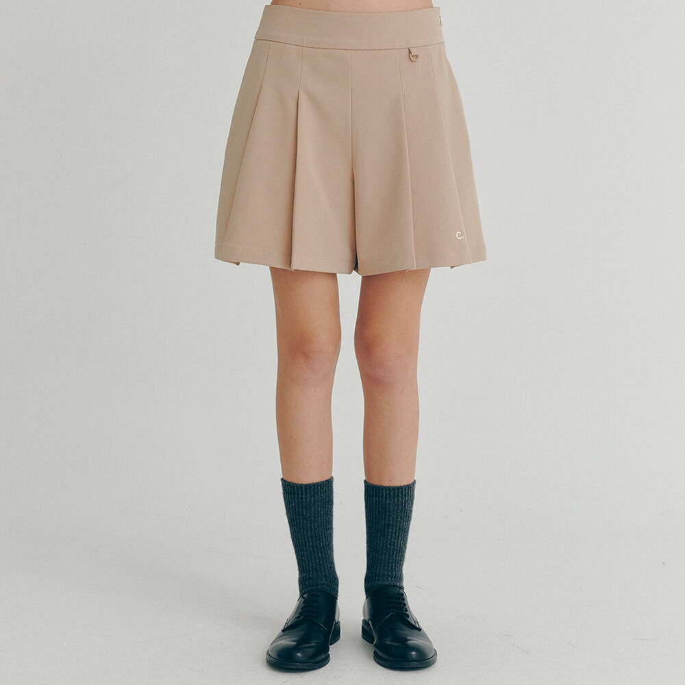 23SS clove] Basic Pleated Skirt (Beige) - 감도 깊은 취향
