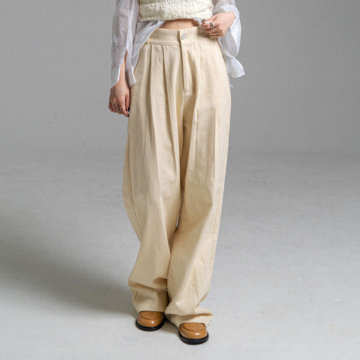 ★SCULPTOR★ My Go To Pintuck Pants Lemon SC24S419YE MUSINSA | SCULPTOR My Go To Pintuck Pants Lemon