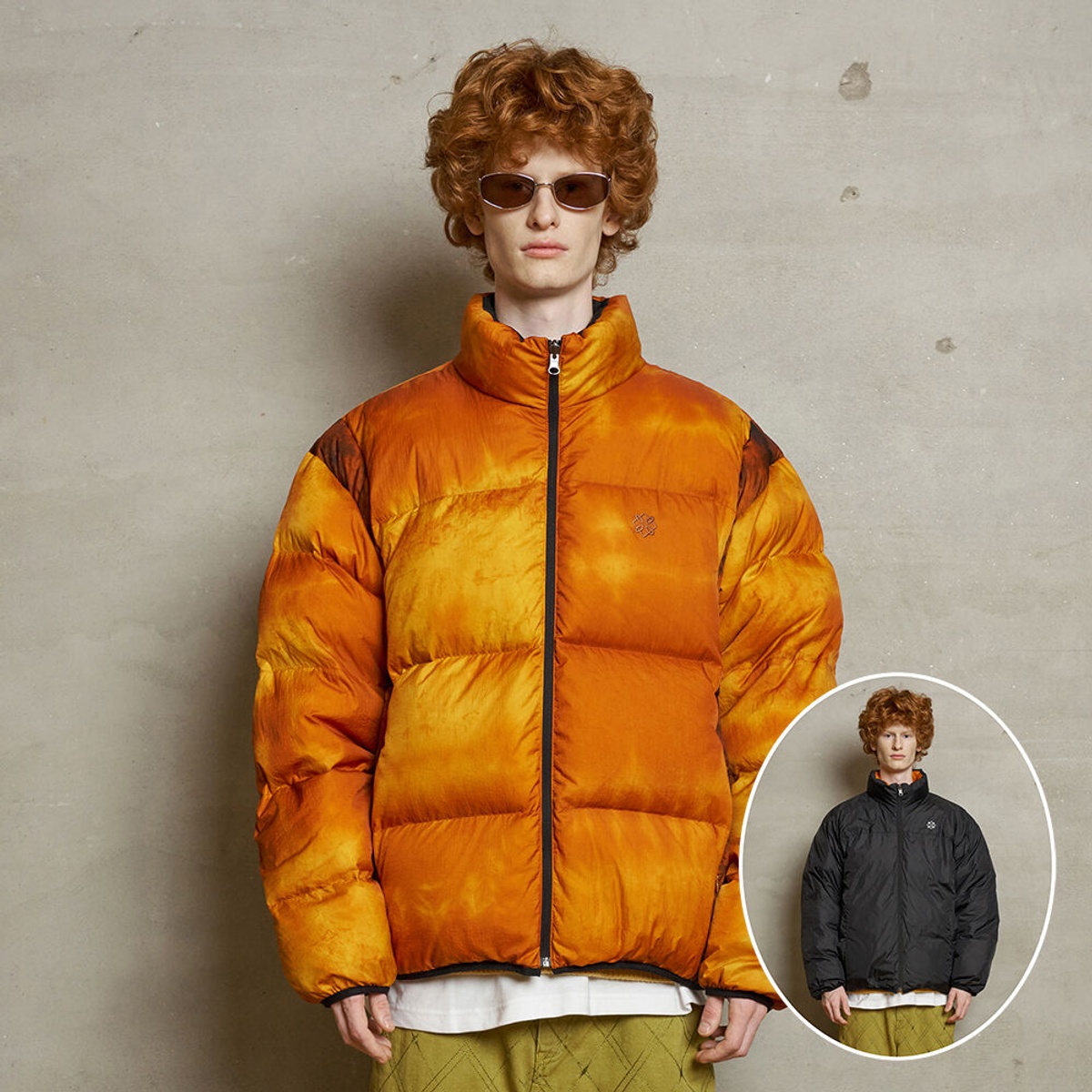 CIRCLE EMBO WOOLIKE RDS DOWN JACKET