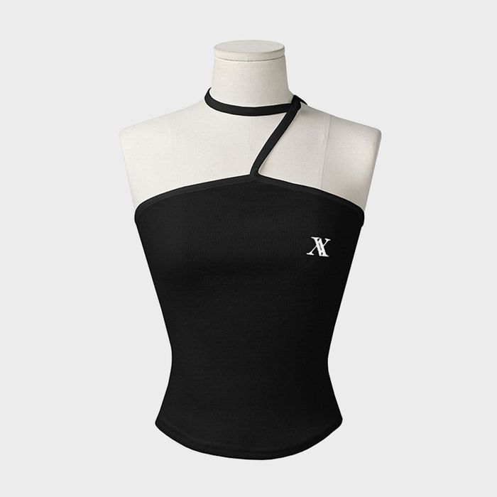 AV LOGO HALTERNECK SLEEVELESS BLACK - 감도 깊은 취향 셀렉트샵 29CM Av Logo Halterneck Sleeveless Black - 감도 깊은 취향 셀렉트샵 29Cm